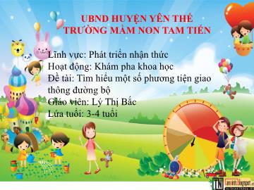 Bài giảng Mầm non Lớp Mầm - Đề tài: Tìm hiểu một số phương tiện giao thông đường bộ - Lý Thị Bắc