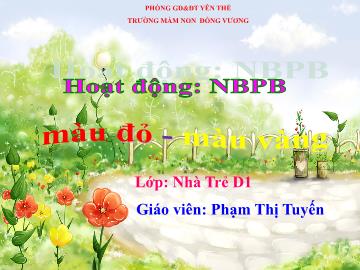 Bài giảng Mầm non Lớp Nhà trẻ - Đề tài: Nhận biết, phân biệt Màu đỏ, màu vàng - Phạm Thị Tuyến