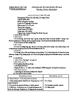 Giáo án Mầm non Lớp Lá - Chủ đề: Bản thân - Đề tài: Hợp tác với bạn - Năm học 2022-2023 - Hoàng Thị Bích Nguyệt