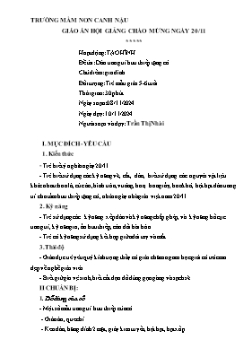 Giáo án Mầm non Lớp Lá - Chủ đề: Gia đình - Đề tài: Dán trang trí bưu thiếp tặng cô - Năm học 2024-2025 - Trần Thị Nhài