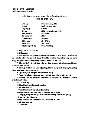 Giáo án Mầm non Lớp Lá - Chủ đề: Thế giới động vật - Đề tài: Khám phá quả trứng - Năm học 2024-2025 - Phan Thị Hồng
