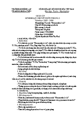 Giáo án Mầm non Lớp Mầm - Chủ đề: Hiện tượng tự nhiên - Đề tài: Truyện Giọt nước tí xíu - Năm học 2023-2024 - Hứa Thị Huệ