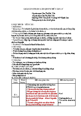 Giáo án Steam Mầm non Lớp Lá - Đề tài: Làm quen chữ cái u, ư - Chu Thị Hải Yến