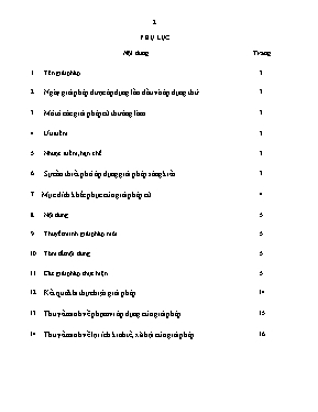 Một số giải pháp giáo dục phòng tránh tai nạn thương tích cho trẻ mẫu giáo 3- 4 tuổi