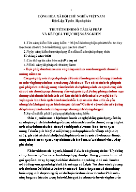 Một số kinh nghiệm phát triển tư duy học toán cho trẻ 5-6 tuổi thông qua các trò chơi