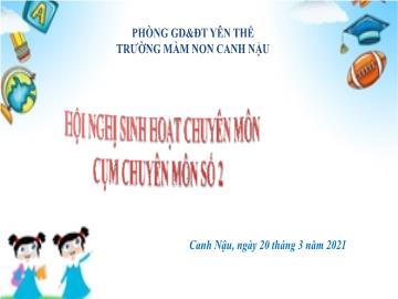 Bài giảng Mầm non Lớp Mầm - Đề tài: Bé yêu phương tiện giao thông - Năm học 2020-2021 - Trường Mầm non Canh Nậu
