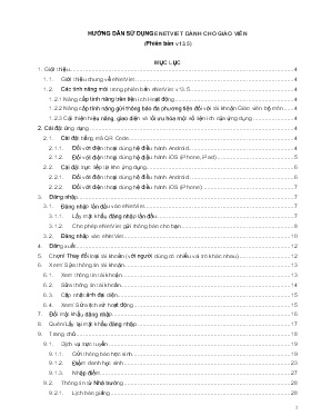 Hướng dẫn sử dụng Enetviet dành cho giáo viên (Phiên bản v13.5)